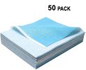 Disposable Stretcher Sheets 40 X 72. Pack of 50 Disposable Bed Sheets 40x72 Blue Bed Covers Tissue/Poly Table Sheets for Hospitals; Salons; Spa Clubs;