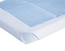 Disposable Stretcher Sheets 40 X 72. Pack of 50 Disposable Bed Sheets 40x72 Blue Bed Covers Tissue/Poly Table Sheets for Hospitals; Salons; Spa Clubs;