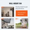 VEVOR Wall Mount Fan, 2 PCS 18 inch Oscillating, 3-speed High Velocity Max. 4000 CFM Industrial Wall Fan for Indoor, Commercial, Residential