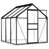Greenhouse with Base Frame Anthracite Aluminum 38.9 ft¬≤