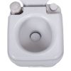 Lightweight Portable Toilet, 2.6 Gallon Flushable Camping Toilet, Sanitary Outdoor Travel Toilet for Tents Boats Semi Trucks RV Campers, Gray