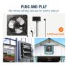 VEVOR Shutter Exhaust Fan, 12'' with Temperature Humidity Controller, EC-motor, 940 CFM, 10-Speed Adjustable Wall Mount Attic Fan