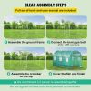 VEVOR Walk-in Tunnel Greenhouse, 12 x 7 x 7 ft Portable Plant Hot House w/ Galvanized Steel Hoops, 1 Top Beam, Diagonal Poles