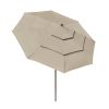10Ft 3-Tiers Patio Umbrella Khaki