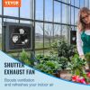 VEVOR Shutter Exhaust Fan, 10'' with Temperature Humidity Controller, EC-motor, 820 CFM, 10-Speed Adjustable Wall Mount Attic Fan