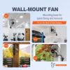 VEVOR Wall Mount Fan, 20 Inch, 3-speed High Velocity Max. 4650 CFM Oscillating Industrial Wall Fan, Commercial or Residential for Warehouse