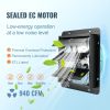 VEVOR Shutter Exhaust Fan, 12'' with Temperature Humidity Controller, EC-motor, 940 CFM, 10-Speed Adjustable Wall Mount Attic Fan