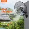 VEVOR Wall-Mount Misting Fan, 30 Inch, 3-speed High Velocity Max. 9500 CFM, Waterproof Oscillating Industrial Wall Fan