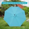 Simple Deluxe 9' Patio Umbrella Outdoor Table Market Yard Umbrella with Push Button Tilt/Crank, 8 Sturdy Ribs for Garden, Deck, Backyard, Pool