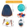 56Pcs Kids Camping Toy Set With Playtent Pretend Oil Lamp Telescope Bonfire Compass Role Play Camping Set