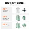 VEVOR Walk-in Green House, 4.6 x 2.4 x 6.7 ft, Greenhouse with Shelves, High Strength PE Cover with Doors, Windows and Steel Frame, Set Up in Minutes