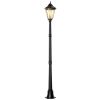 Outsunny 77" Solar Lamp Post Light, Waterproof Aluminum Outdoor Vintage Street Lamp, Motion Activated Sensor PIR, Adjustable Brightness, for Garden