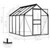 Greenhouse with Base Frame Anthracite Aluminum 51.1 ft¬≤