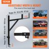 VEVOR Truck Rack, 19-34inch Extendable Truck Ladder Rack, 38.6"-43.6" Adjustable Height, 250 lbs Capacity Steel Ladder Rack for Truck