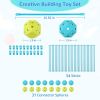 Kids Fort Building Kits, 85pcs Fort Toys for Boys Girls, DIY Building Playhouse Castle Tunnel Play Tent
