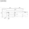 TREXM Storage Bench with 3 Shutter-shaped Doors, Shoe Bench with Removable Cushion and Hidden Storage Space (Gray Wash, OLD SKU: WF284226AAE)