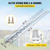 VEVOR Spring Wire and Lock Channel, 6.56ft Spring Lock & U-Channel Bundle for Greenhouse, 50 Packs PE Coated Spring Wire & Aluminum Alloy Channel