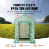VEVOR Walk-in Green House, 4.6 x 2.4 x 6.7 ft, Greenhouse with Shelves, High Strength PE Cover with Doors, Windows and Steel Frame, Set Up in Minutes