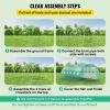 VEVOR Walk-in Tunnel Greenhouse, 20 x 10 x 7 ft Portable Plant Hot House w/ Galvanized Steel Hoops, 3 Top Beams, Diagonal Poles