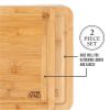 Thyme & Table Knife Friendly Bamboo Cutting Board, 2 Pack