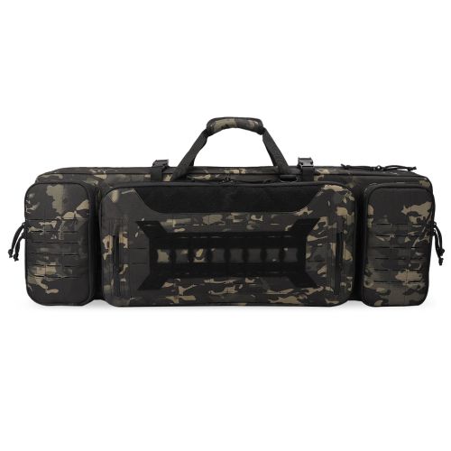 VOTAGOO Double Rifle Case Gun Bag, Safely Long-Barrel Firearm Transportation Cases  Locks, All-Weather Soft Tactical Range Bag Ackpack For Shotgun Spa