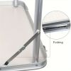 Multi functional aluminum folding table, 4 chairs - adjustable, 48 inches, expandable. Suitable for indoor/outdoor use. Courtyard gathering, foldable