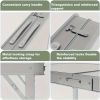 Multi functional aluminum folding table, 4 chairs - adjustable, 48 inches, expandable. Suitable for indoor/outdoor use. Courtyard gathering, foldable