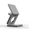 Wireless Charger for Magsafe, AC Island 5-in-1 Portable Charging Station, 15W Max Fast Foldable Magnetic Stand, Evolved for iPhone 15/14/13 Series